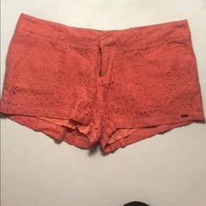 Volcom stone lace orange shorts